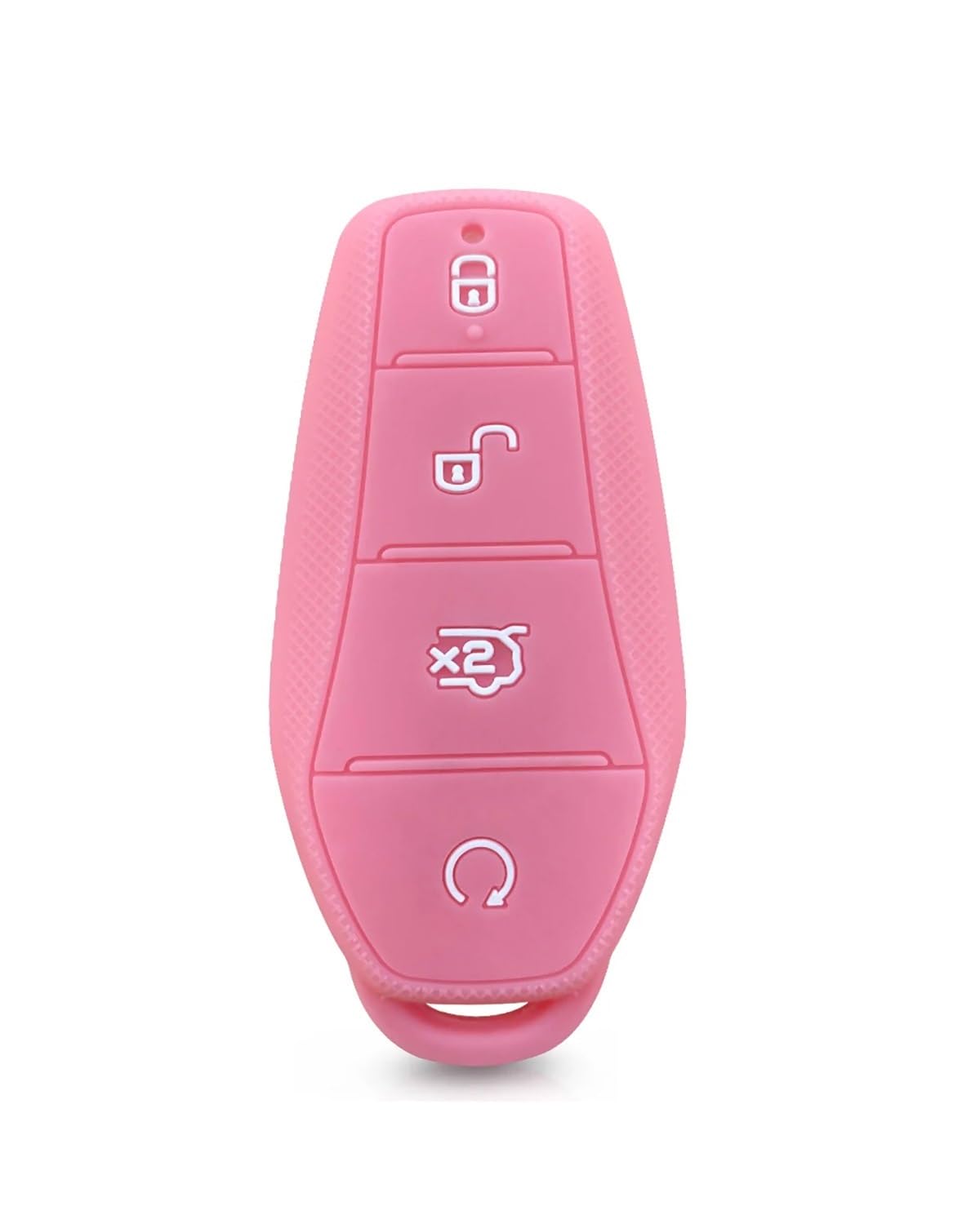 Funkschlüsseletui 4 Tasten Silikon Auto Schlüssel Abdeckung Fall Shell Schlüsselring Für BYD Song PRO Han EV Max Tang DM Qin Plus Yuan Dolphin E2 Autoschlüsselgehäuse(Pink) von SHUGWA