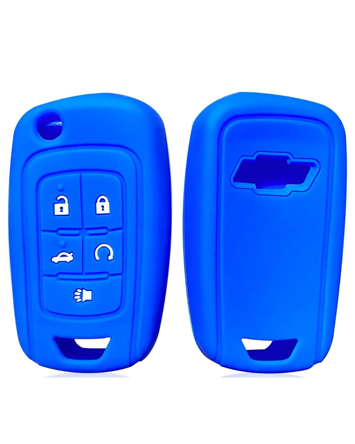 Funkschlüsseletui Autoschlüsseletui Schlüsselabdeckung Halter Für Spark NG Für Orlando Prism Für Trax Cruze Cobalt Aveo T300 Klappschlüsselbund Schlüsselanhänger Autoschlüsselgehäuse(Blue(5 Buttons)) von SHUGWA