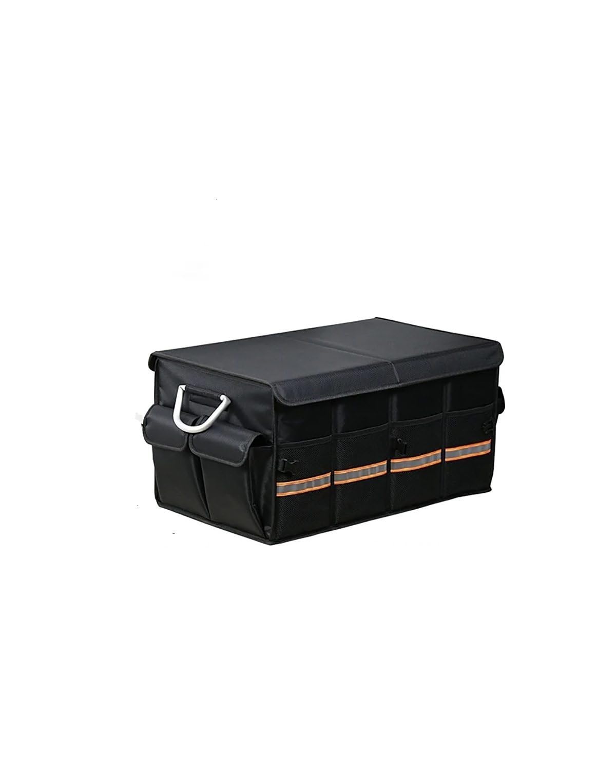 Gepäcknetz Auto 66L Kofferraum-Organizer Faltbar Langlebig Robust Zusammenklappbar Aufbewahrungsbox Mit Reflektierenden Streifen Für Limousine SUV Heimaufbewahrung. Kofferraum Organizer(2 PCS small) von SHUGWA