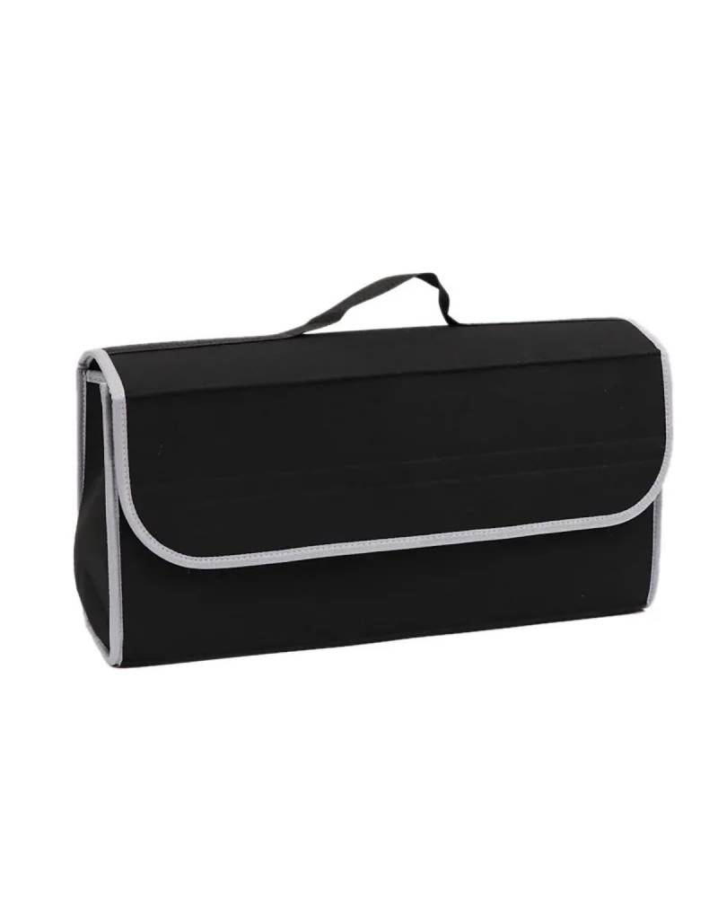 Gepäcknetz Auto Leichte Aufbewahrungsbox Für Den Kofferraum Faltbar Filz Auto-Organizer Für Verstauen Und Aufräumen Schwarz/Grau Autozubehör 50 X 17 X 24 cm Kofferraum Organizer(Black 50X17X24 cm) von SHUGWA