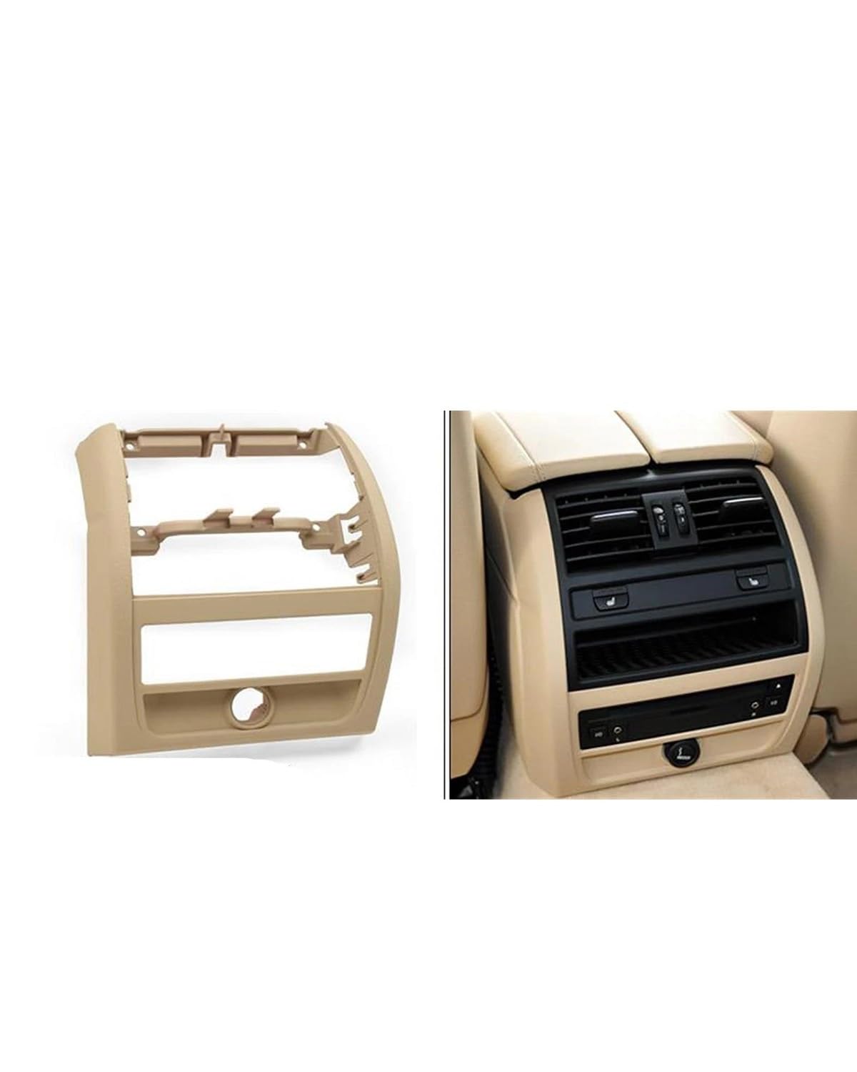 Grille Vent Klimaanlage Für F10 F11 5 Serie Für M5 Advance Version Auto Hinten Center AC Klimaanlage Outlet Abdeckung Vent Außerhalb Klimaanlage Rahmen Auto A C Entlüftung(Beige) von SHUGWA