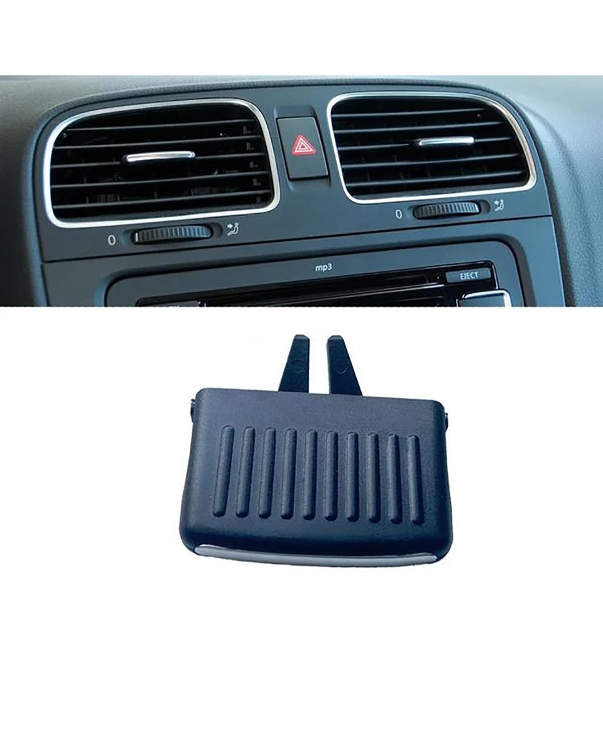 Grille Vent Klimaanlage Für Golf 6 Für GTI R20 Kaninchen R 2010 2011 2012 1 Stück Auto Front Dash AC Air Vent Outlet Silde Einstellen Clip Grill Pick Auto A C Entlüftung(Centra Left 1pc) von SHUGWA