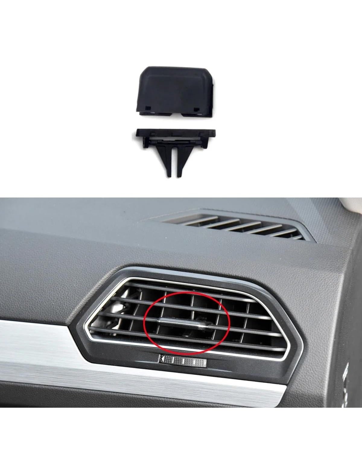 Grille Vent Klimaanlage Für MK2 Für Rleitung 2017 2018 2019 2020 2021 2022 1 Stück Dash Auto Vorne Hinten AC Klimaanlage Outlet Vent Rutsche Einstellen Clip Grill Auto A C Entlüftung(1PC-Passager Side von SHUGWA