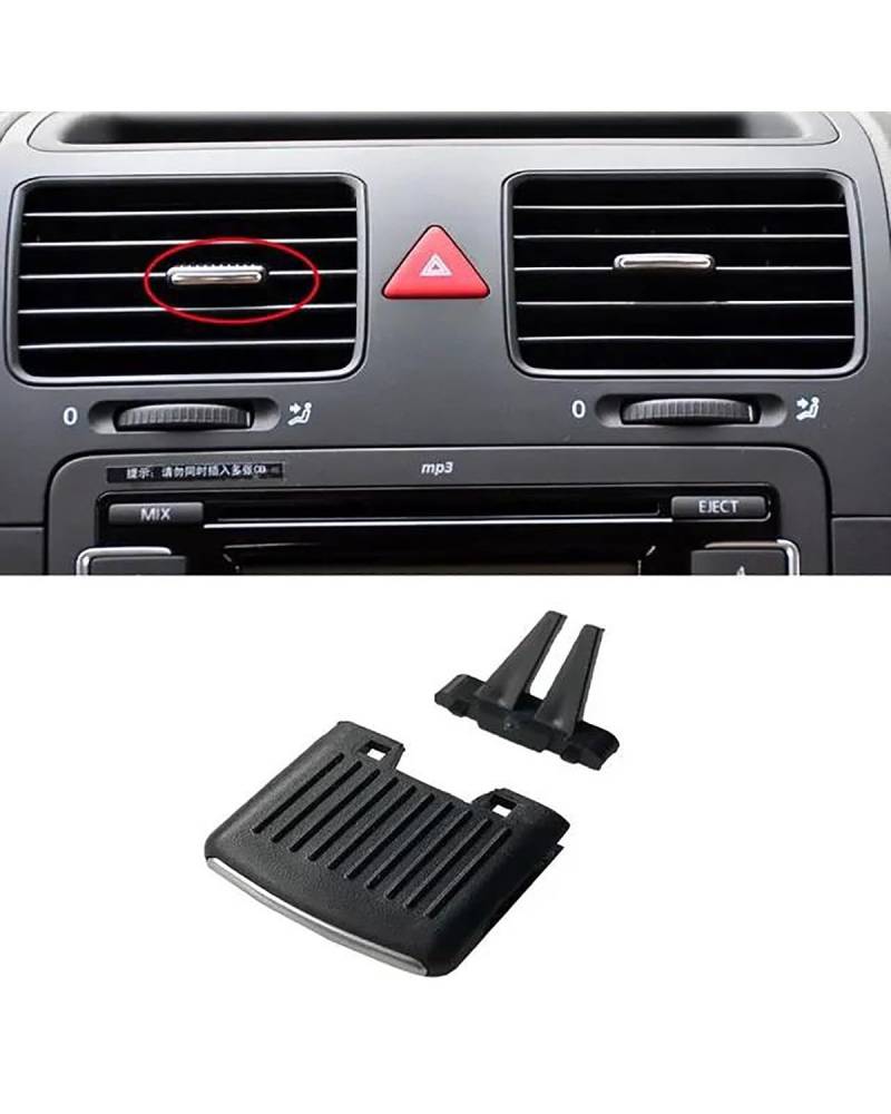 Grille Vent Klimaanlage Für Sagitar Für Jetta MK5 Für Golf Für 5 Für GTI Auto-Styling Auto Front Dash AC Air Vent Outlet Silde Einstellclip Grill Pick Auto A C Entlüftung(Centra Left 1pc) von SHUGWA