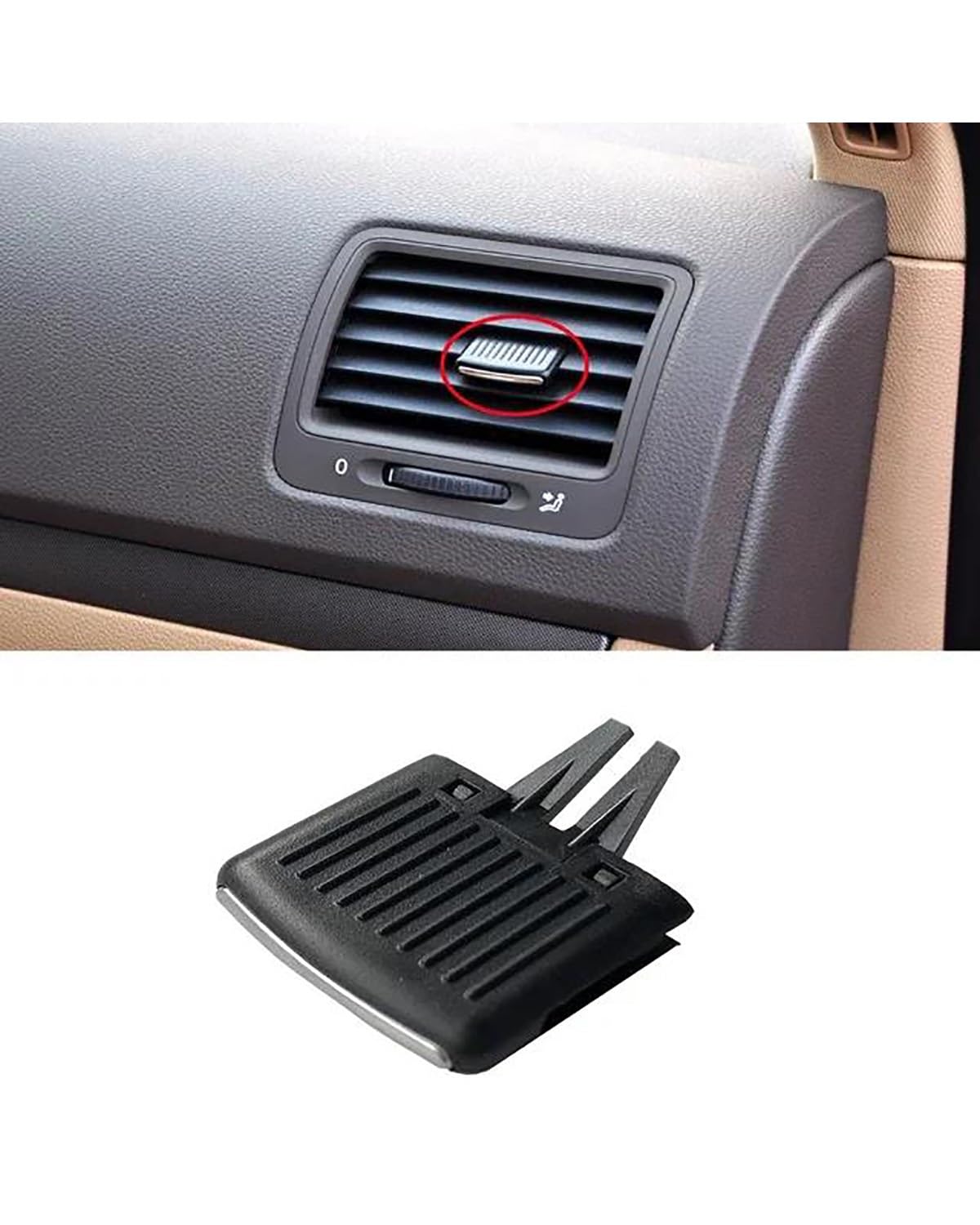 Grille Vent Klimaanlage Für Sagitar Für Jetta MK5 Für Golf Für 5 Für GTI Auto-Styling Auto Front Dash AC Air Vent Outlet Silde Einstellclip Grill Pick Auto A C Entlüftung(Right 1pc) von SHUGWA