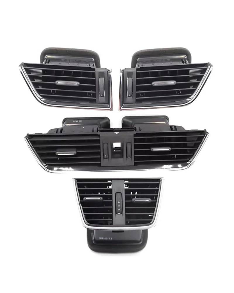 Grille Vent Klimaanlage Für Skoda Für Octavia 2015 2016 2017-2022 Auto Front Dashboard Zentrale Hinten Air Outlet Vent Air Vent Klimaanlage Ausgang AC Vent Auto Klimaanlage Vent(4pcs) von SHUGWA