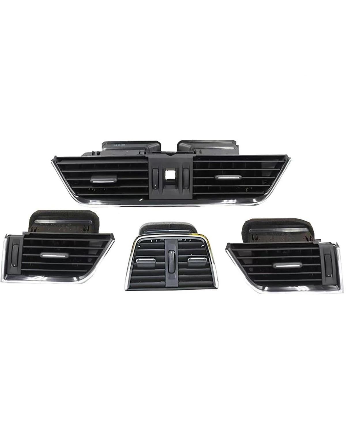 Grille Vent Klimaanlage Für Skoda Für Octavia 3 Für A7 5E MK3 2015 2016 2017 2018 2019 2020 2021 Auto Vorne Hinten Dashboard Air Vent AC Vent Grille Montage Auto Klimaanlage Vent(4 PCS) von SHUGWA