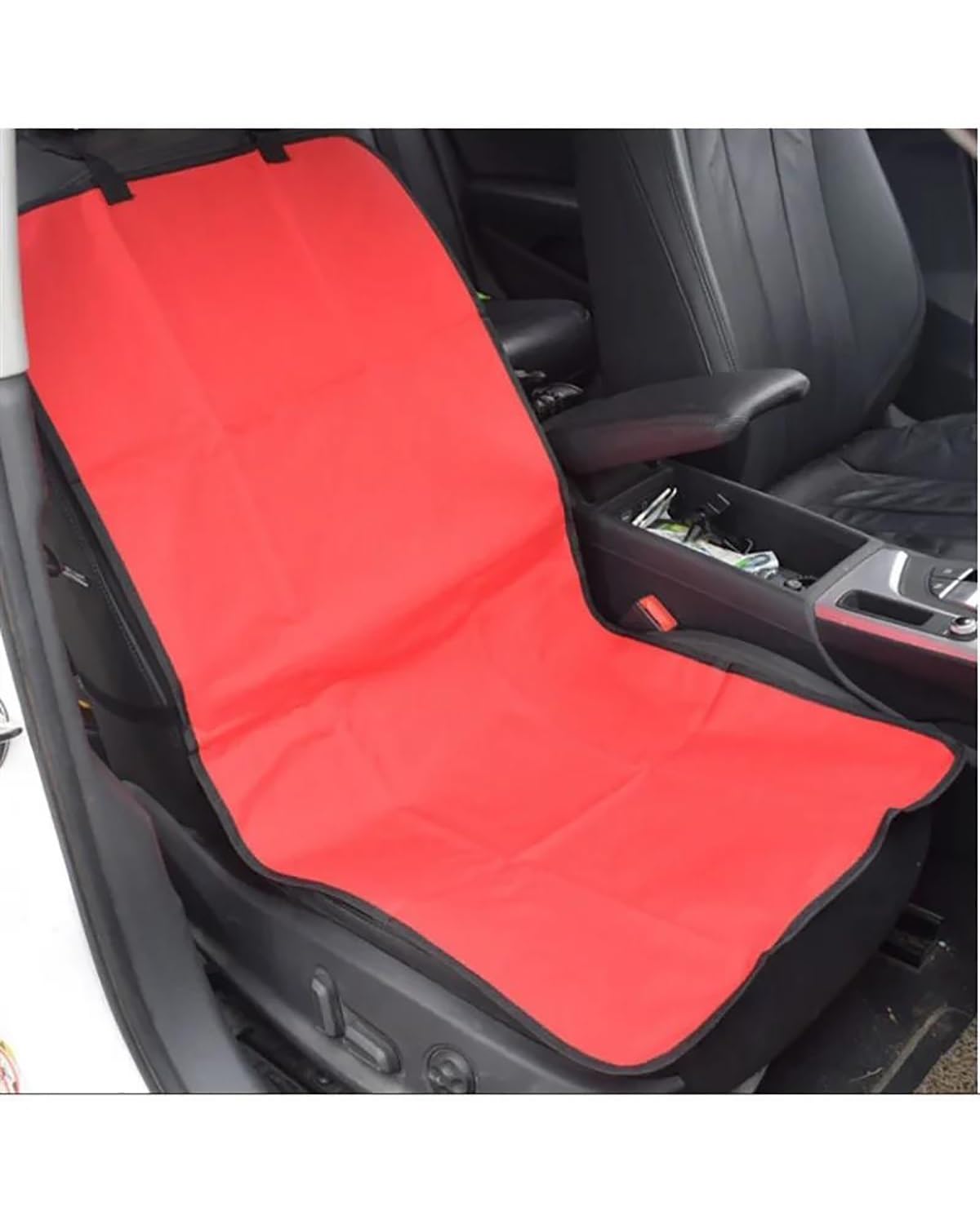 Hundesitz Auto Auto Für Sitz Matte Haustier Durchführung Hinten Für Sitz Abdeckung wasserdichte Anti-Schmutz Schutz Matte Katze Hund Reise Zubehör Verstellbarer Hundeautositz(Red) von SHUGWA