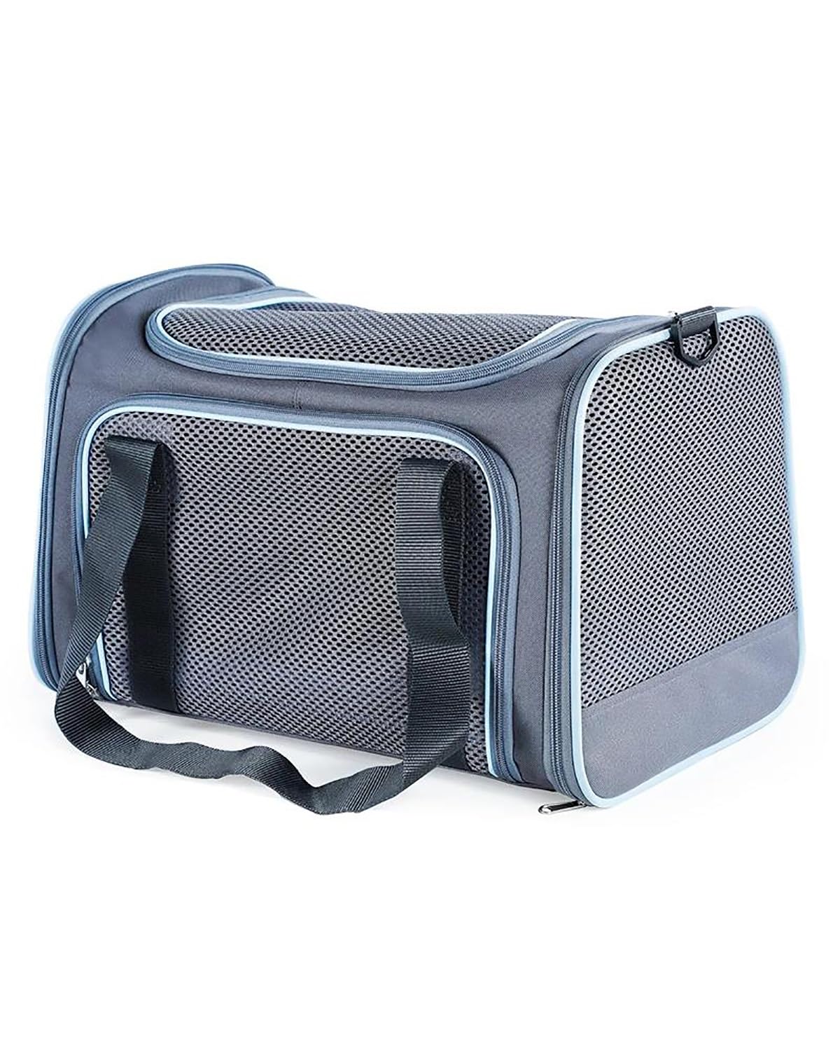 Hundesitz Auto Auto Katze Hund Tasche Katze Käfig Tragbare Haustier Ausflug Haustier Rucksack Träger Reise Große Raum Zusammenklappbar Für Sitz Abdeckung Verstellbarer Hundeautositz(Dark gray blue,S-4 von SHUGWA