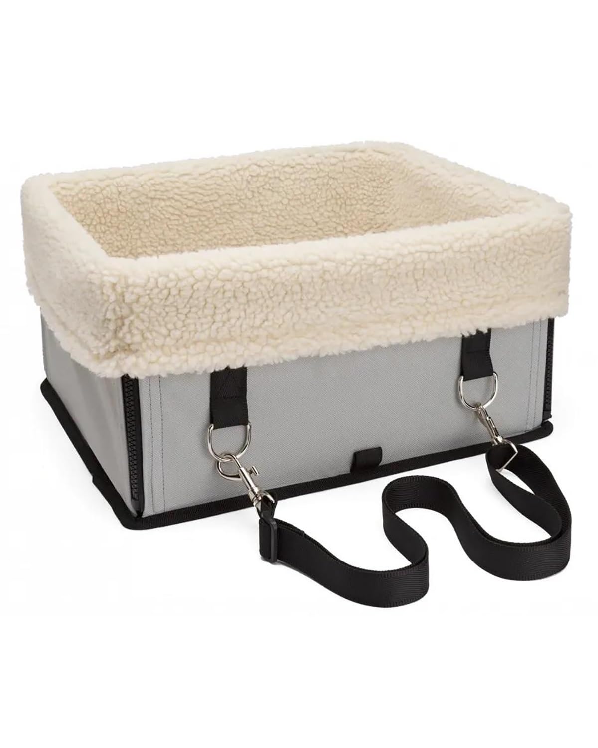 Hundesitz Auto Faltbare Hundetasche Haustier-Booster Auto Für Den Sitz Der Welpen Und Katzen Trägt Wasserdichter Oxford-Liner Übergröße Verstellbarer Hundeautositz(Gray,L) von SHUGWA