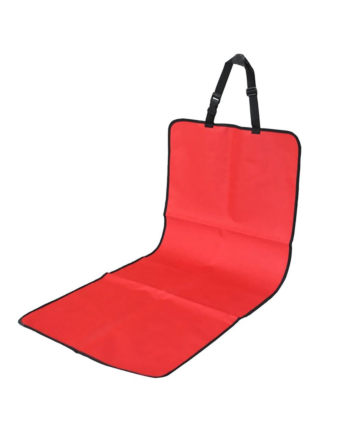 Hundesitz Auto Für Auto SUV Fließheck Auto Innen Zubehör Haustier Auto Für Sitz Abdeckung wasserdichte Katze Hund Matte Automotive Innen Zubehör Verstellbarer Hundeautositz(Red 106x46.5cm) von SHUGWA