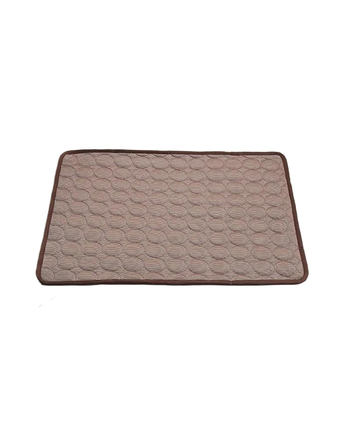 Hundesitz Auto Für Hundehütte Sofa Bett Boden Auto Für Sitze Waschbar Atmungsaktiv Kühlkissen Und Decke Hundematte Betten Haustiermatte Katzenbett Verstellbarer Hundeautositz(Tea Brown,50X60CM) von SHUGWA