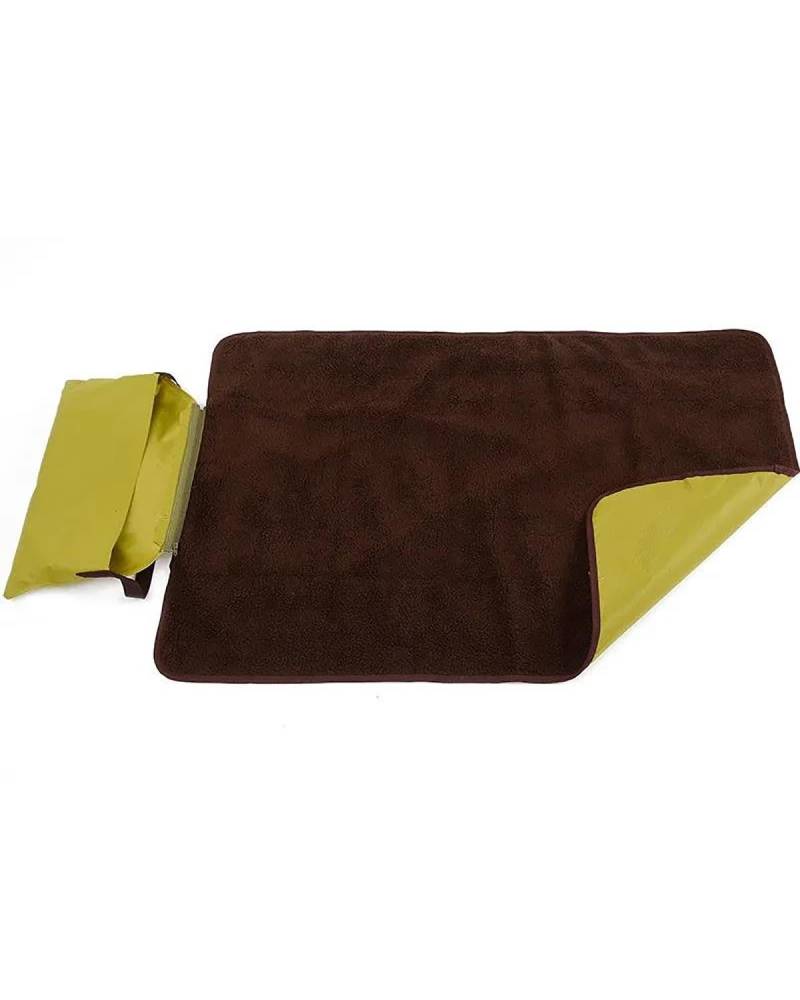 Hundesitz Auto Für Hundereisen Campingzubehör Faltbare Haustierdecke Matte Wasserdicht Faltbar Waschbar Hundeschlafsack Mit Gurt Verstellbarer Hundeautositz(Green) von SHUGWA