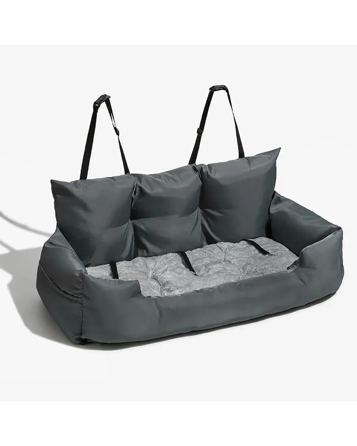 Hundesitz Auto Für Katzen Hunde Transportin Große Hundeträger Reise Hund Auto Für Sitzbezug Klapp Hängematte Pet Carriers Tasche Tragen Verstellbarer Hundeautositz(Dark Grey,120X42X37) von SHUGWA