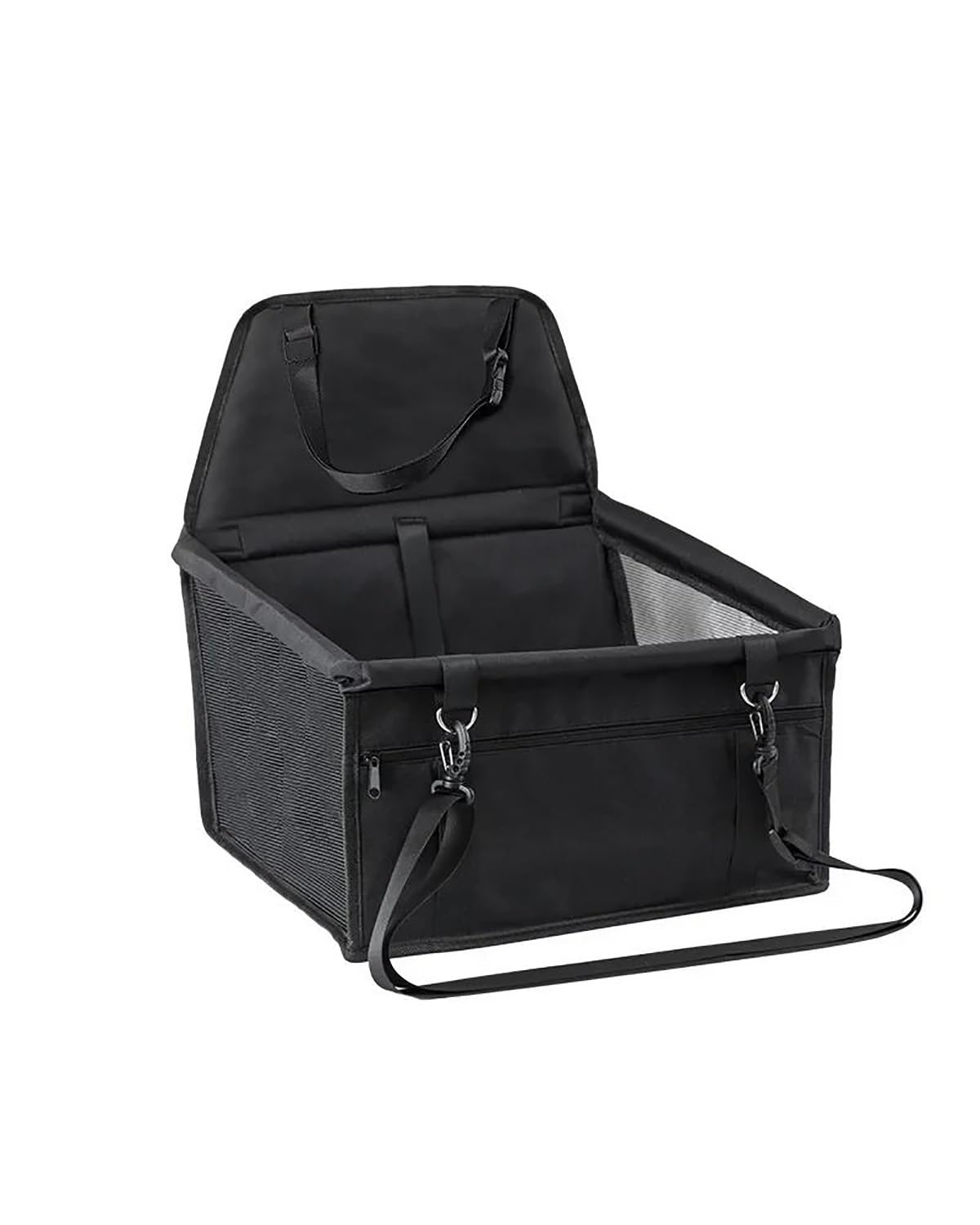 Hundesitz Auto Für Katzen Pet Träger Tasche Korb Faltbare Reise Haustier Hund Auto Für Sitz Auto Für Sitz Abdeckung Klapp Hängematte Stabile Tragen Verstellbarer Hundeautositz(Black) von SHUGWA