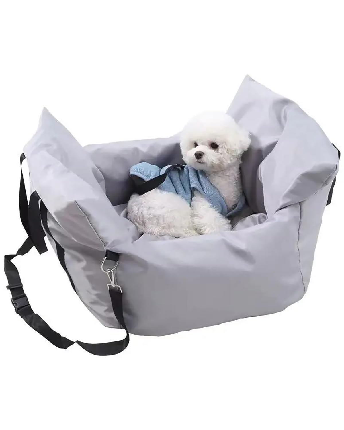 Hundesitz Auto Für Kleine Hunde Kleine Haustiere Hunde Booster Für Sitz Hund Handtasche Träger Welpen Reise Auto Für Sitz Armaturen Hund Für Sitz Auto Konsole Verstellbarer Hundeautositz(Gray) von SHUGWA