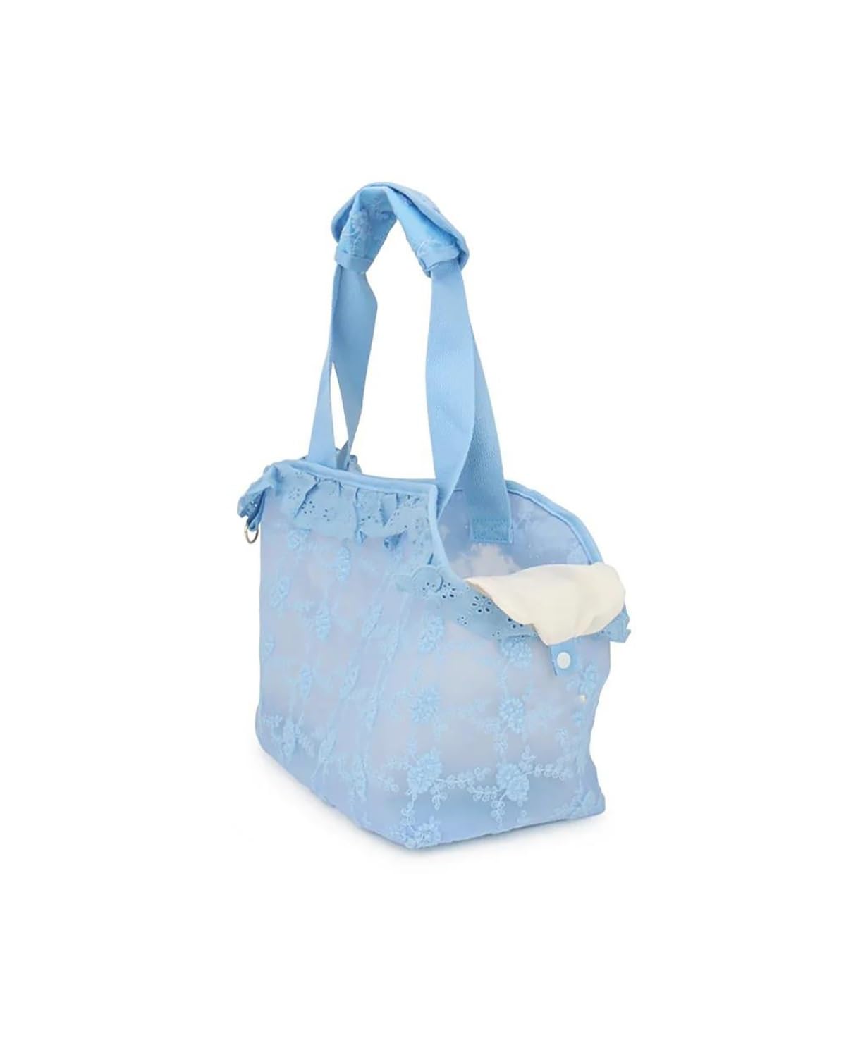 Hundesitz Auto Für Kleine Hunde Spitze Katze Handtasche Welpen Tragetasche Hund Haustier Umhängetaschen Polyester Spitze Verstellbarer Hundeautositz(Blue,S Less Than 3kg) von SHUGWA