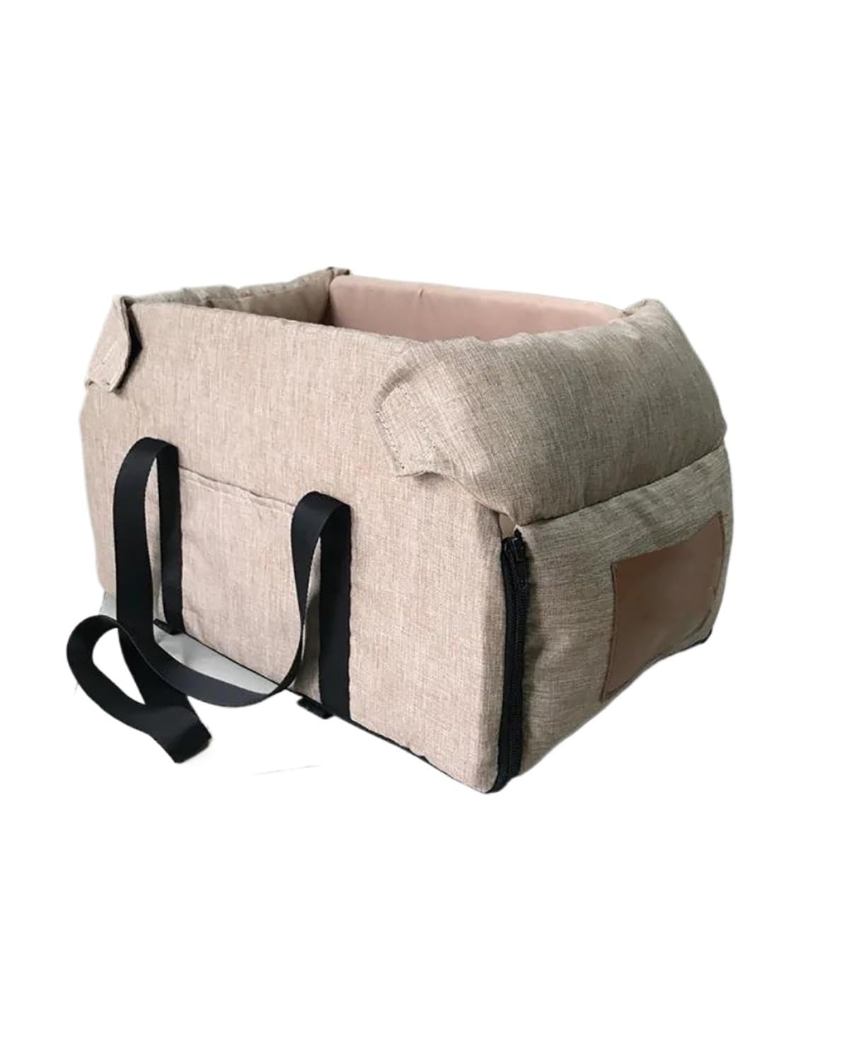 Hundesitz Auto Für Kleine Hunde Und Katzen Reisetasche,Hundezubehör Hundeauto Für Sitzbett Zentrales Hundeauto Für Sitzbett Tragbarer Hundeträger Verstellbarer Hundeautositz(Khaki Small) von SHUGWA