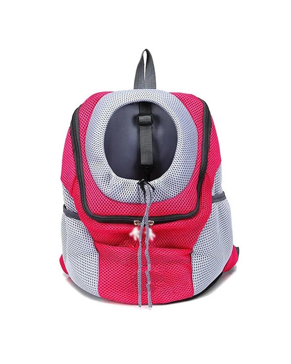 Hundesitz Auto Für Kleine Mittelgroße Hunde Katzen Reiserucksack Atmungsaktiver Hundeträger-Rucksack Haustier-Hundeträger-Rucksack Welpenträger-Frontpack Verstellbarer Hundeautositz(Rose Red,S for 0-3 von SHUGWA