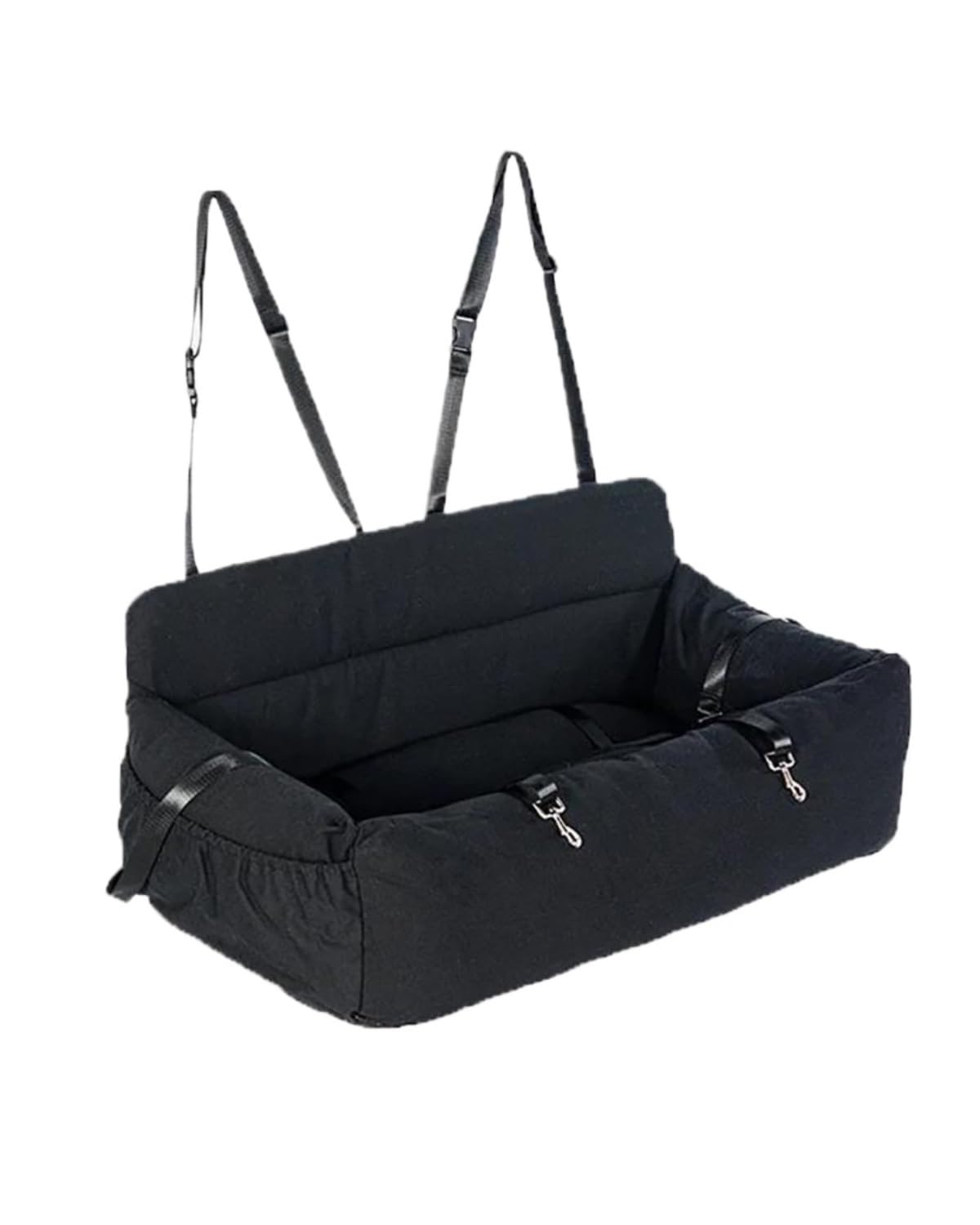 Hundesitz Auto Große Hund Träger Reise Hund Auto Für Sitz Abdeckung Klapp Hängematte Pet Träger Tasche Tragen Für Katzen Hunde Transportin Perro Autostoel Verstellbarer Hundeautositz(Black) von SHUGWA