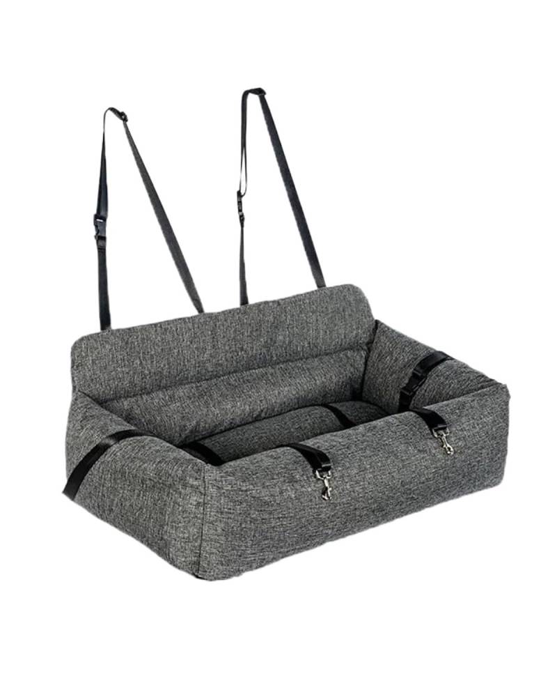 Hundesitz Auto Große Hund Träger Reise Hund Auto Für Sitz Abdeckung Klapp Hängematte Pet Träger Tasche Tragen Für Katzen Hunde Transportin Perro Autostoel Verstellbarer Hundeautositz(Grey) von SHUGWA