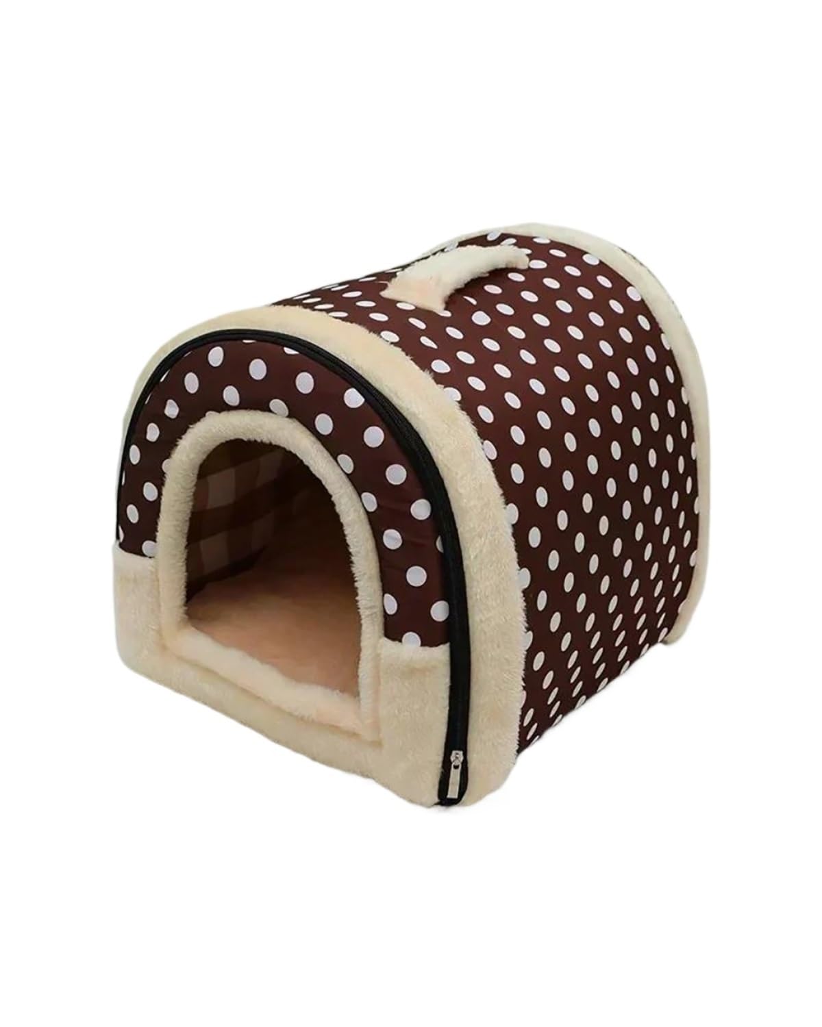 Hundesitz Auto Haustierbett Hundehütte Zwinger Weiches Zelt Für Den Innenbereich Geschlossener Warmer Plüsch-Schlafnestkorb Mit Abnehmbarem Kissen Reisezubehör Hunde Verstellbarer Hundeautositz(L,60X4 von SHUGWA