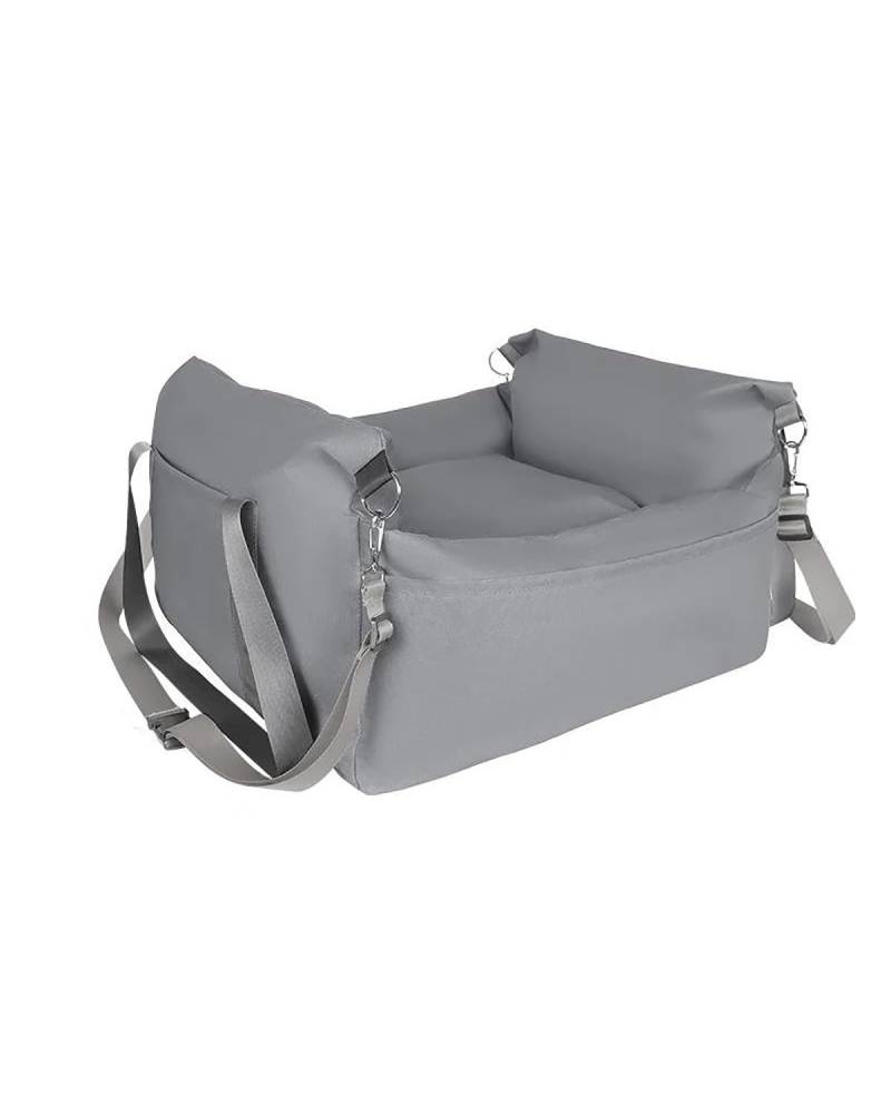 Hundesitz Auto Hundeauto Für Sitz Für Kleine Hunde Vollständig Abnehmbar Und Waschbar Für Hunde Weiches Hunde-Booster-Sofa Reisetragebett Verstellbarer Hundeautositz(Grey) von SHUGWA