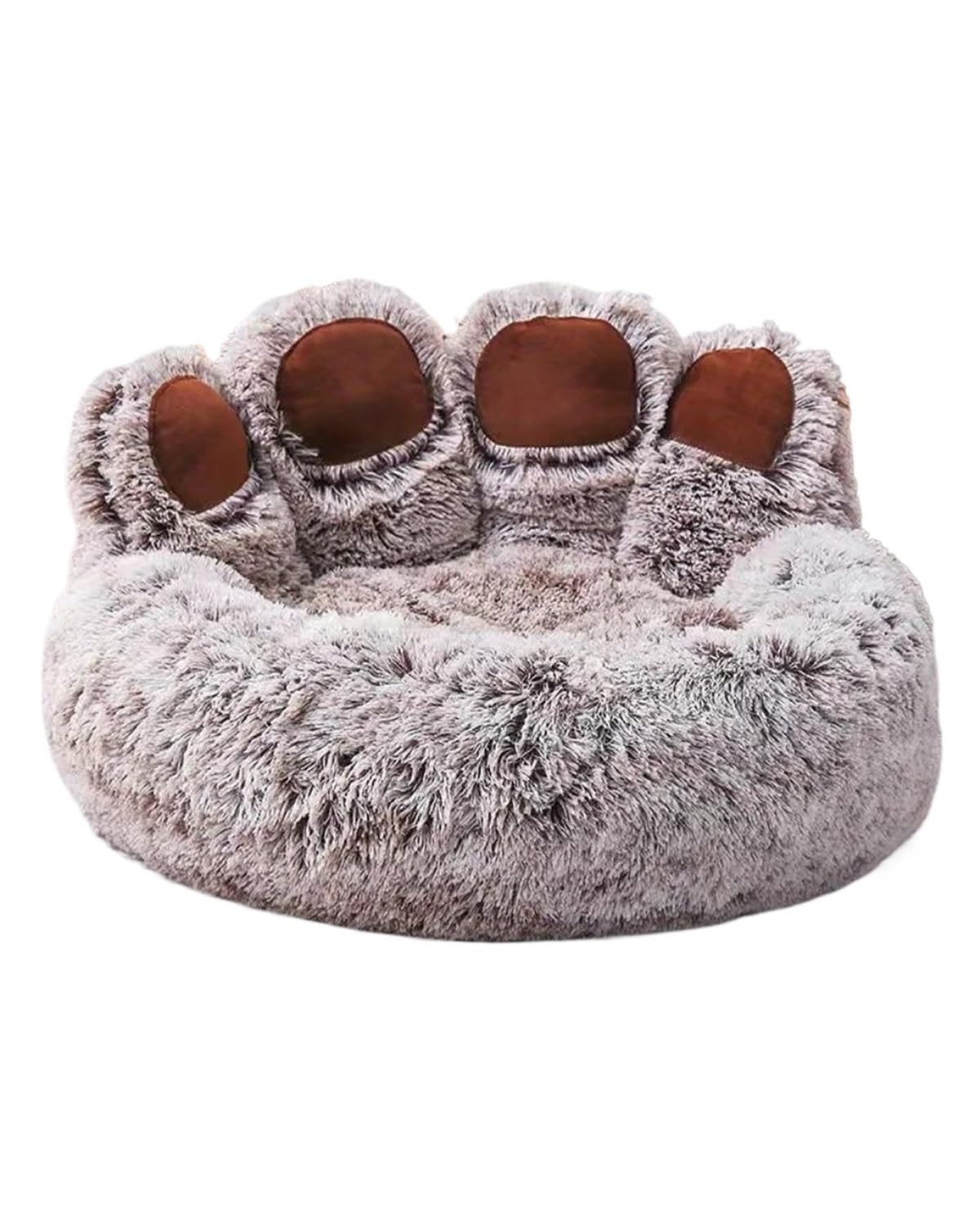 Hundesitz Auto Hundebett Katzen-Haustier-Sofa Niedliche Bärentatzenform Bequeme Gemütliche Haustier-Schlafbetten Kleine Mittelgroße Und Große Hundebetten Mit Weichem Verstellbarer Hundeautositz(Brown, von SHUGWA