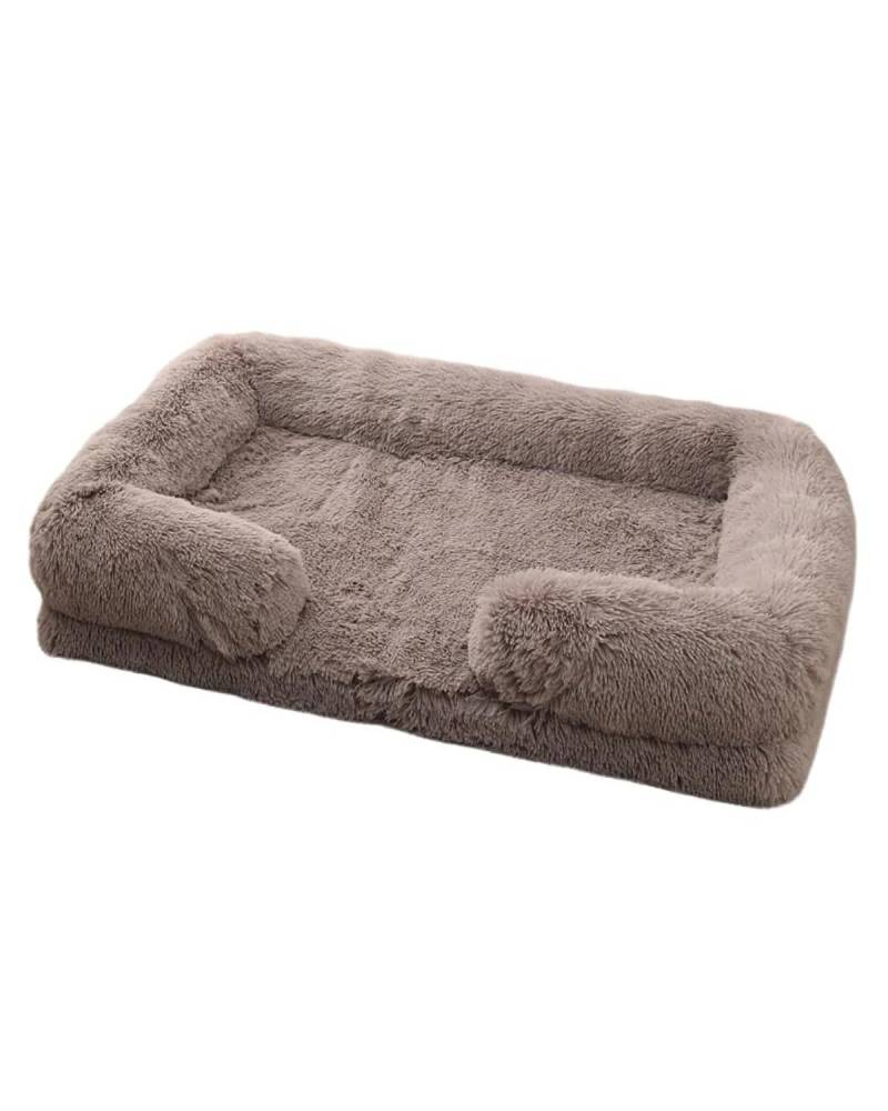 Hundesitz Auto Hundecouchbett Plüsch Und Bequem Beruhigendes Hundebett Rutschfeste Unterseite Orthopädische Hundebetten Mittelgroße Hunde Haustier Und Katzenbetten Verstellbarer Hundeautositz(Color 4, von SHUGWA