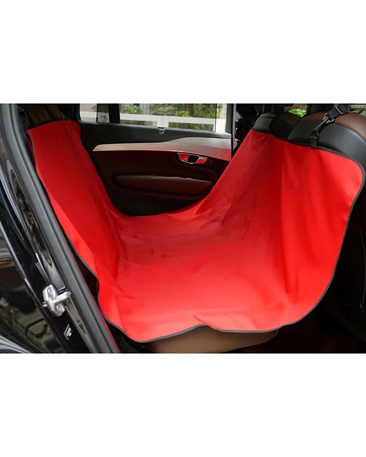 Hundesitz Auto Hundeträger Wasserdicht Hinten Für Hunde Auto Für Sitzbezug Matten Hängematte Reisezubehör Verstellbarer Hundeautositz(Red) von SHUGWA