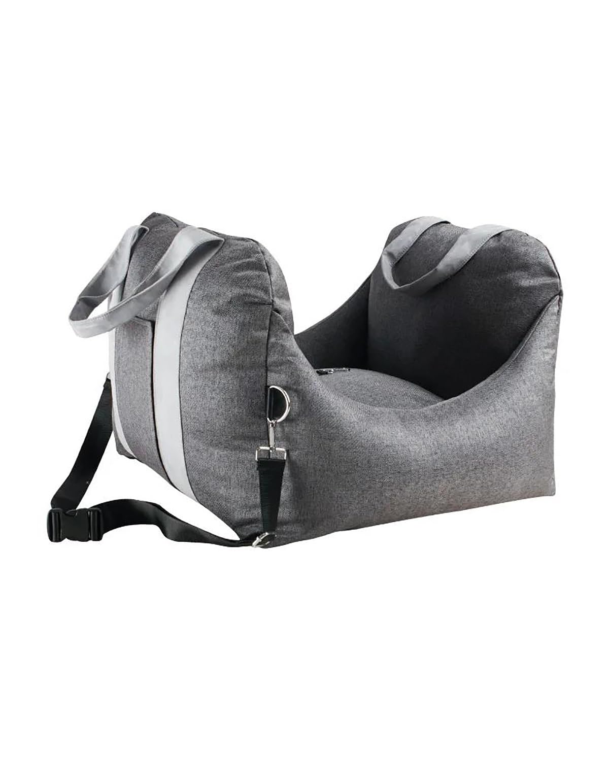 Hundesitz Auto Reise Hund Auto Für Sitz Abdeckung Waschbar Falten Hängematte Weiche Hohe Rebound Pet Träger Tasche Tragen Für Katzen Hunde Verstellbarer Hundeautositz(Dark Gray) von SHUGWA