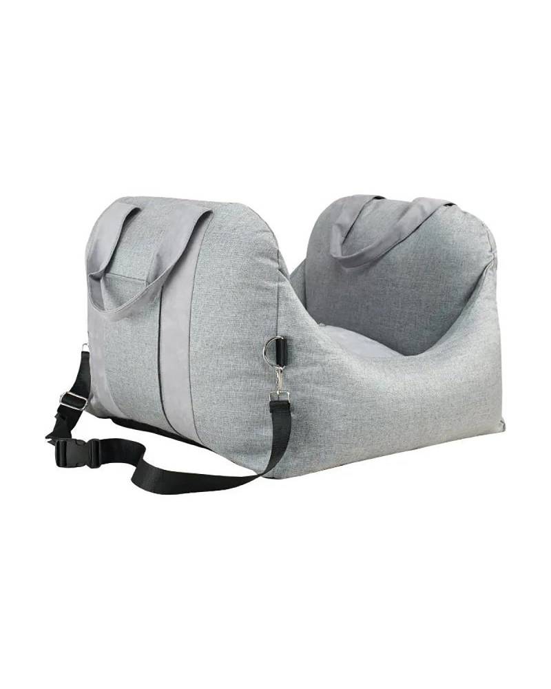 Hundesitz Auto Reise Hund Auto Für Sitz Abdeckung Waschbar Falten Hängematte Weiche Hohe Rebound Pet Träger Tasche Tragen Für Katzen Hunde Verstellbarer Hundeautositz(Lights Grey) von SHUGWA