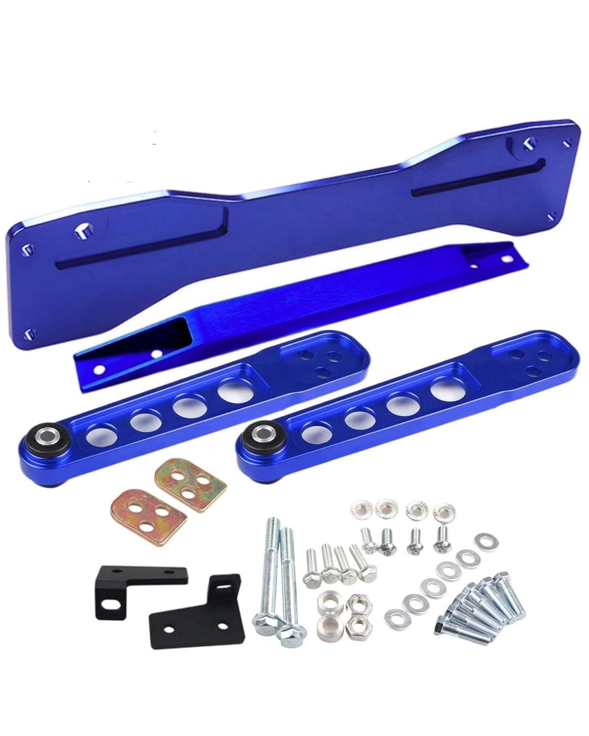 Querlenker Lagern 1PCS Querlenker Für Civic SI 2001 2002 2003 2004 2005 ES EM EP3 Aluminium Motor Rahmen Hinten Hilfsrahmen Brace Tie Bar Rear Lower Querlenker(Blue) von SHUGWA