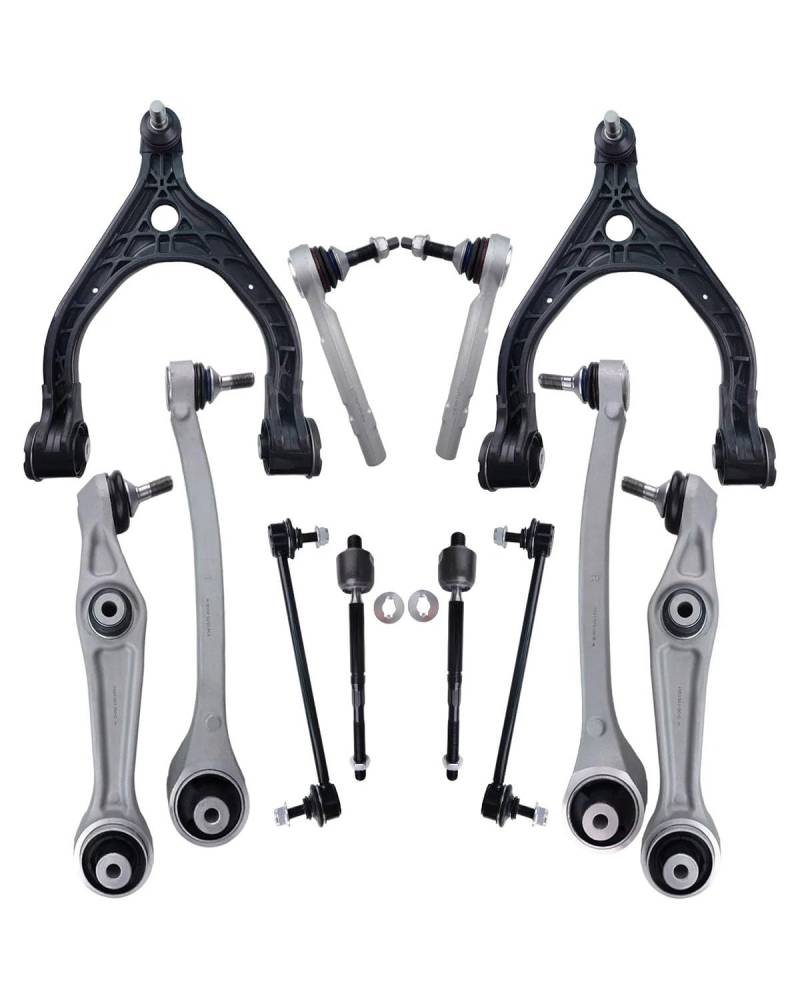 Querlenker Lagern Für Teslaes Für Modell Für X 2015 2016 2017 2018 2019 2020 2021 2022 Front Upper Lower Spurstangenkopf Link 12 Stücke Kit Querlenker von SHUGWA