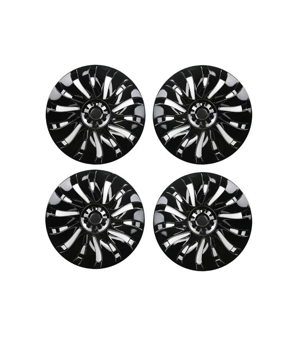 Radkappe 1PCS 4PCS Hub Cap Ersatz 19 Zoll Rad Kappe Für Teslaes Für Modell Für Y 2024 Radzierblenden(4PCS Gun Grey) von SHUGWA