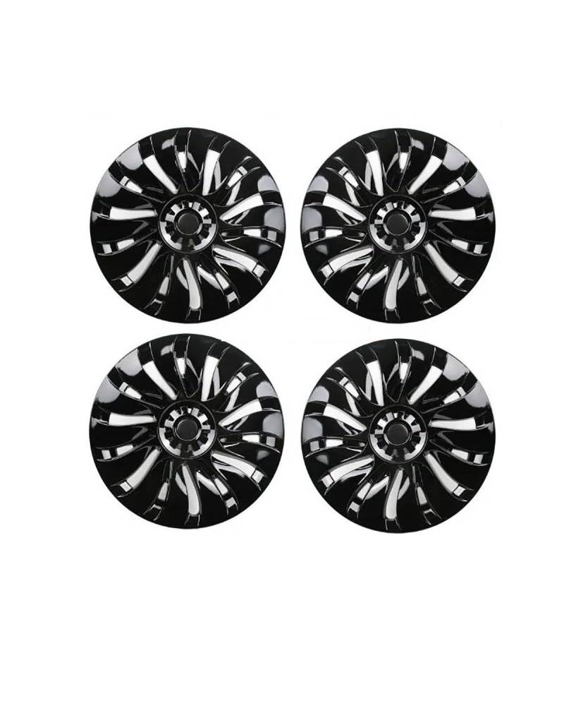 Radkappe 1PCS 4PCS Hub Cap Ersatz 19 Zoll Rad Kappe Für Teslaes Für Modell Für Y 2024 Radzierblenden(4PCS Gun Grey) von SHUGWA