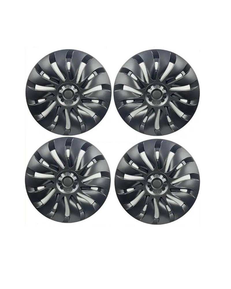 Radkappe 1PCS 4PCS Hub Cap Ersatz 19 Zoll Rad Kappe Für Teslaes Für Modell Für Y 2024 Radzierblenden(4PCS Matte Black) von SHUGWA