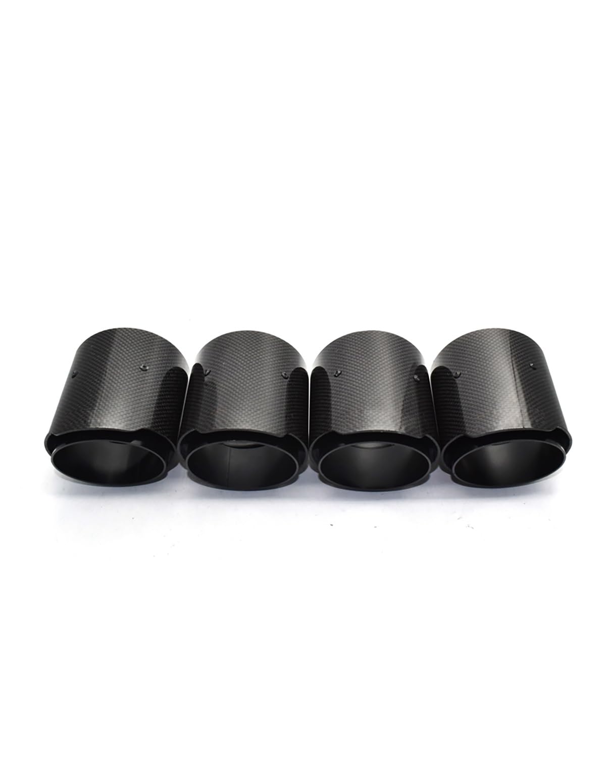 auspuff endrohr 4 Pcs Carbon Fiber Exhaut Tipps Für F87 Für F80 Für F82 F83 Universal Auspuffrohr 70mm Einlass Düse Auspuff Edelstahl Auto Auspuff Endrohr(4 pcs Glossy Black) von SHUGWA