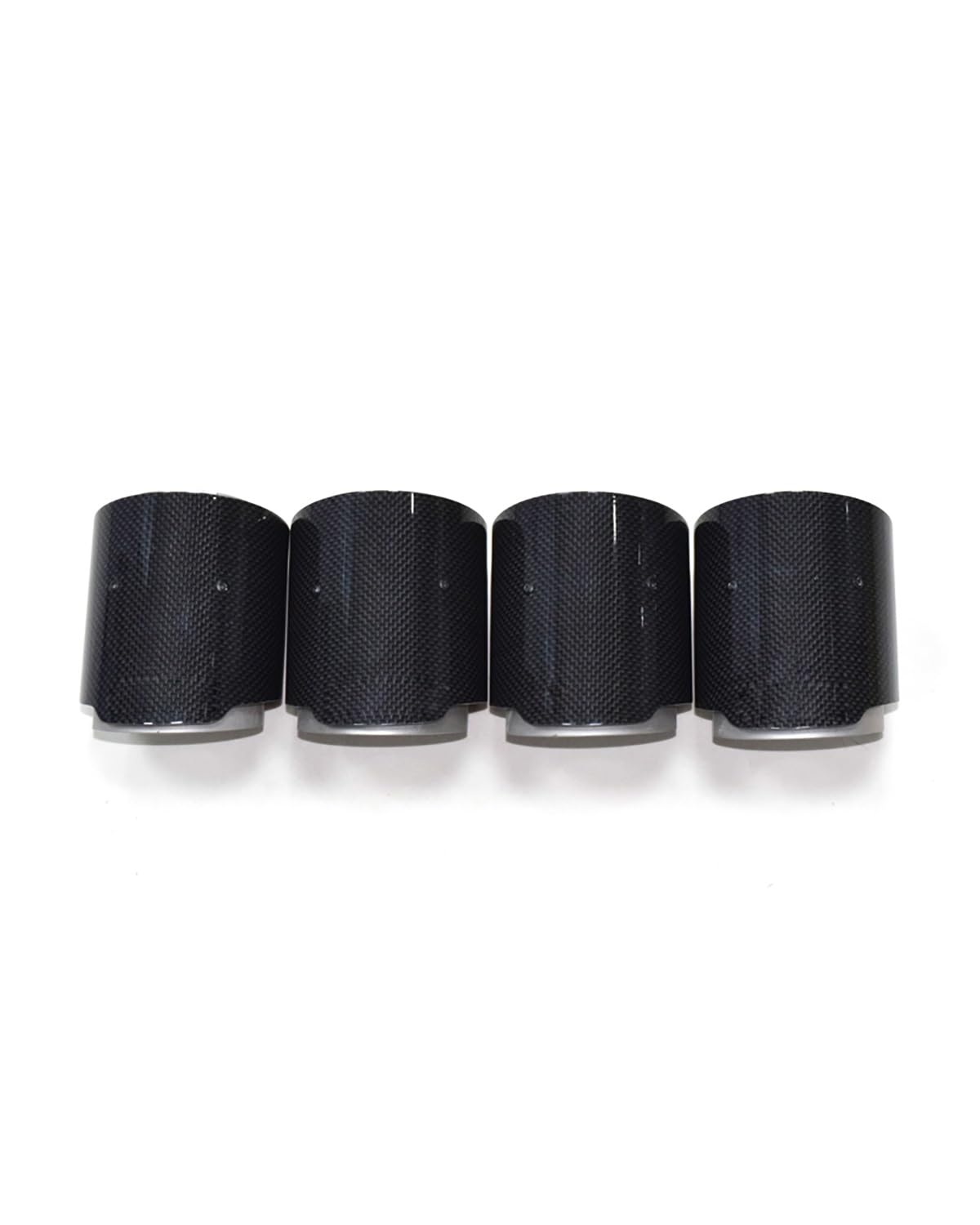 auspuff endrohr 4 Pcs Carbon Fiber Exhaut Tipps Für F87 Für F80 Für F82 F83 Universal Auspuffrohr 70mm Einlass Düse Auspuff Edelstahl Auto Auspuff Endrohr(4 pcs Glossy Gray) von SHUGWA