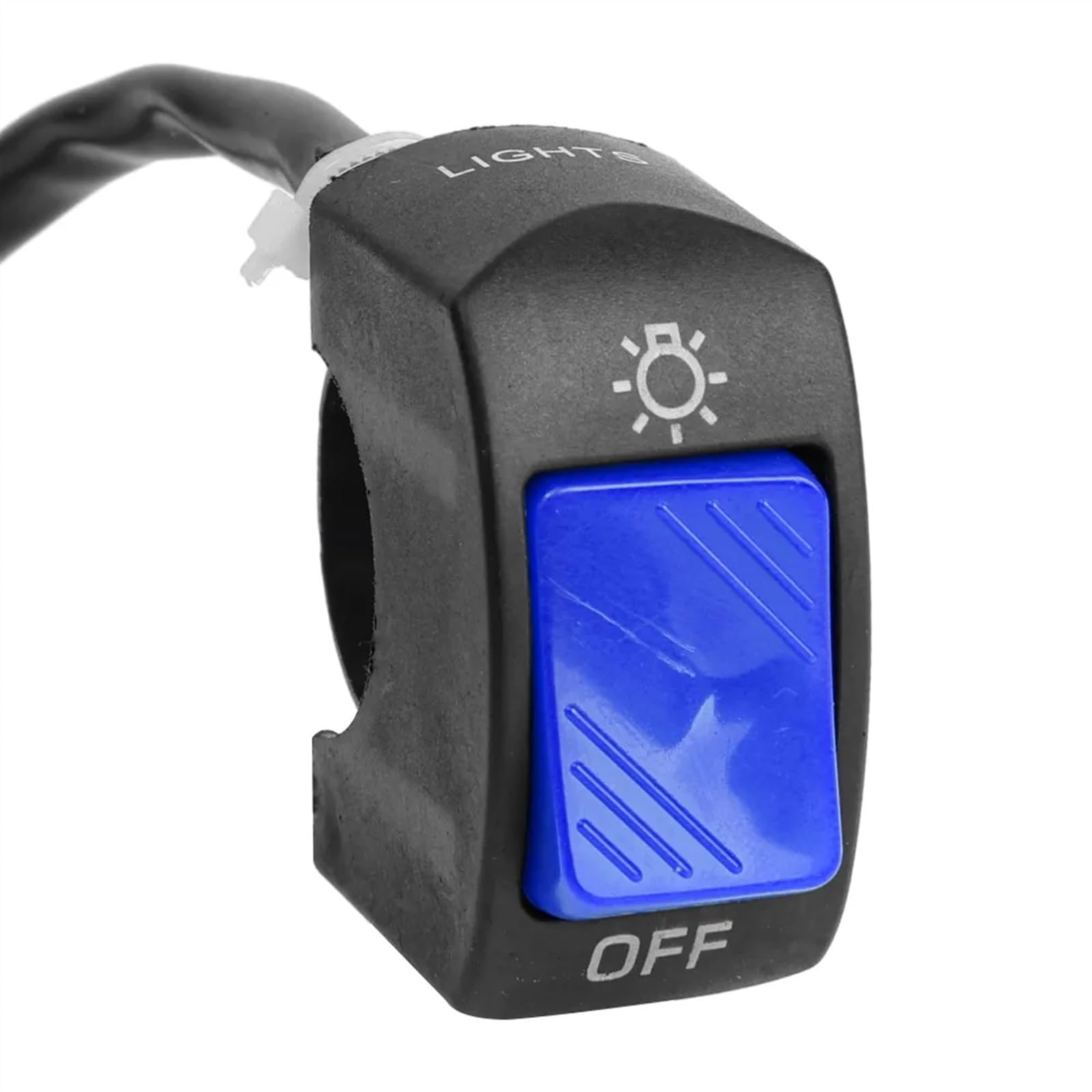 Lenkerschalter Motorrad Schalter ON Off Control Button Lenker Halterung Scheinwerfer Signal Lampe Control Modifizierte Schalter Zubehör(Blue) von SIBOUOU