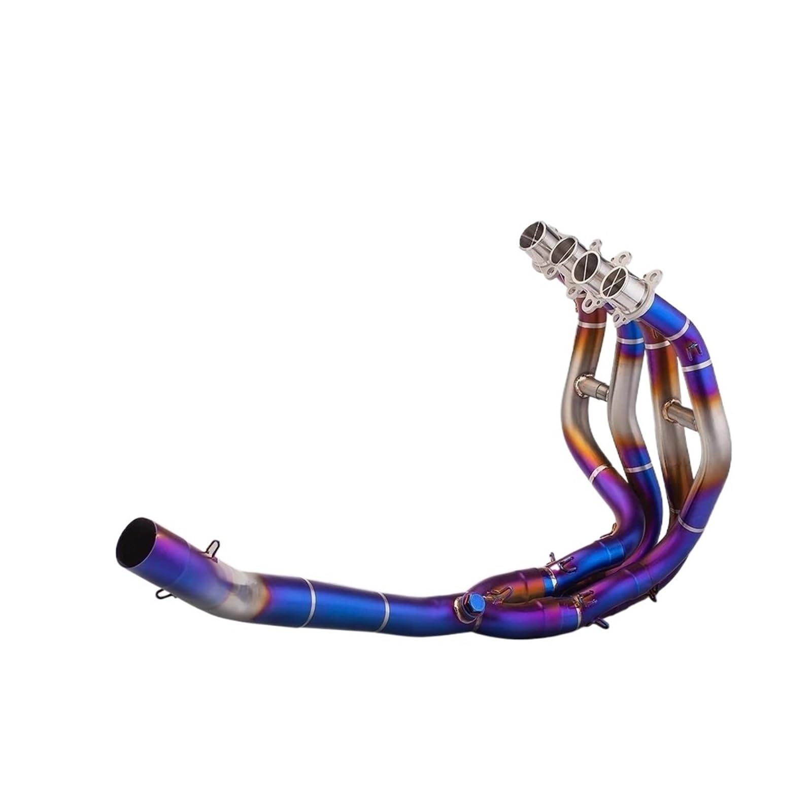 Motorrad-Endschalldämpfer Für ZX25RR ZX25R 2020-2023 System Escape Slip On Front Tube Link Pipe Connect 51MM Auspuff komplette Motorrad Auspuffanlage(Type-B) von SIBOUOU