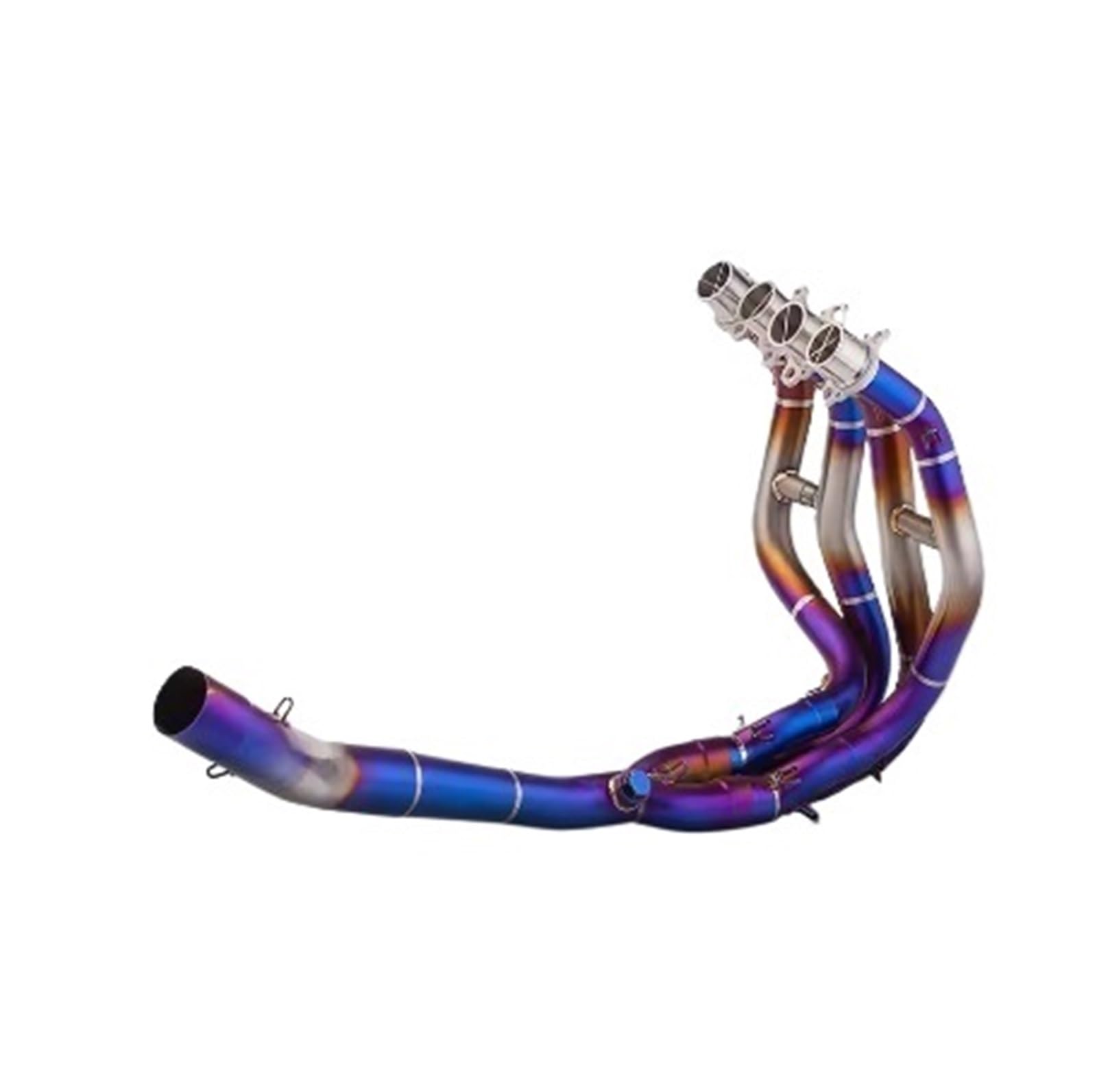 Motorrad-Endschalldämpfer Für ZX25RR ZX25R 2020-2023 System Escape Slip On Front Tube Link Pipe Connect 51MM Auspuff komplette Motorrad Auspuffanlage(Type- Titanium D) von SIBOUOU