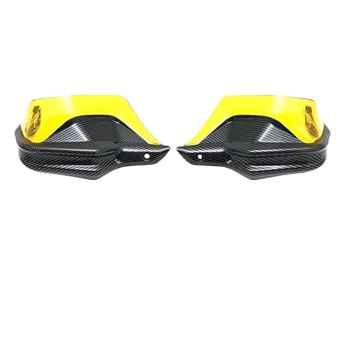 Motorrad Handschutz Für NC750X Für DCT NC750S Für NC700X Für NC 750 X 2013-2023 Motorrad Carbon Handprotektoren Schild Guards Windschutzscheibe Hand Wind Schutz(Carbon-Black Yellow) von SIBOUOU