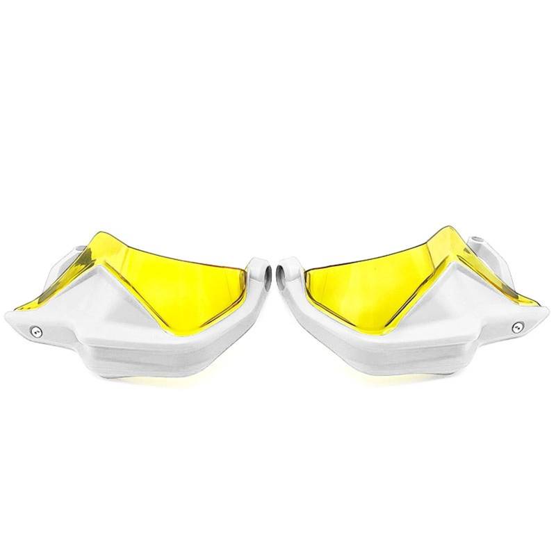 Motorrad Handschutz Für R1250GS LC ADV R 1250GS R 1250 GS 2018-2023 Motorrad Zubehör Handprotektoren Schild Hand Schutzfolie Windschutzscheibe(White Yellow Set) von SIBOUOU