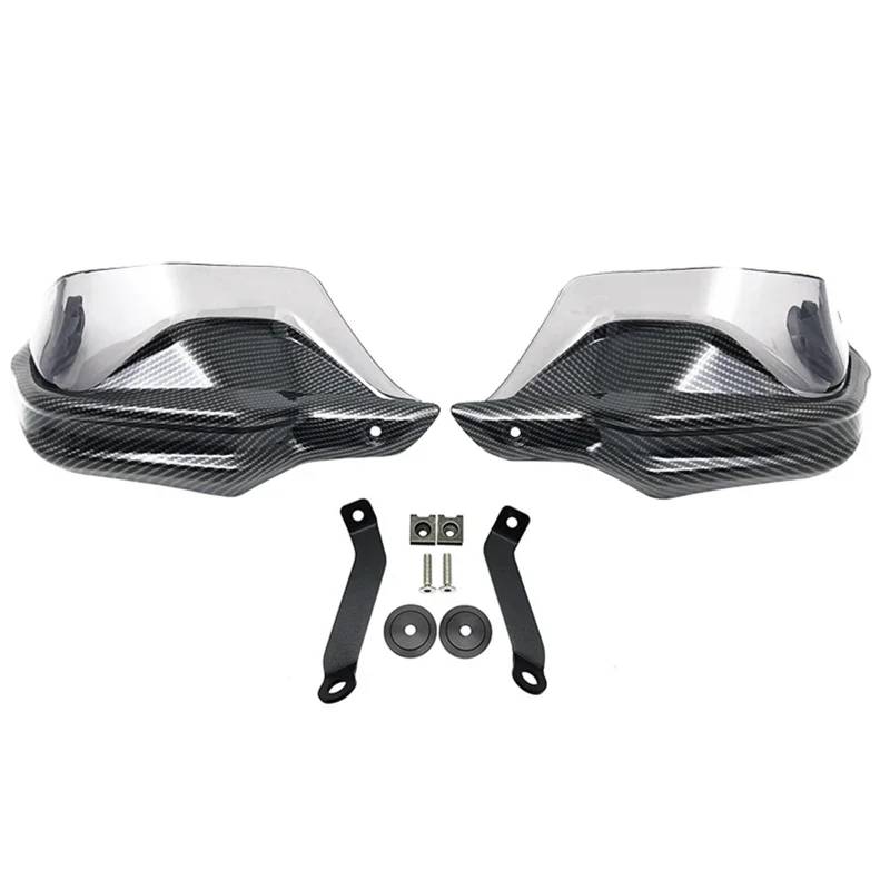 Motorrad Handschutz Handschutzverlängerung Für NX400 NX 400 NX500 NX500 2023 2024- Handschutz-Set, Lenker-Windschutz, Zubehör(Carbon Grey Set) von SIBOUOU