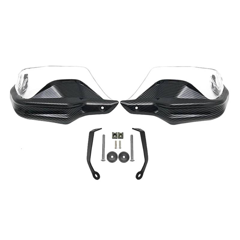 Motorrad Handschutz Motorrad Zubehör Handschutz Schild Hand Schutzfolie Windschutzscheibe Für NT1100 NT 1100 Nt1100 Nt 1100 2022 2023(Carbon Clear Set) von SIBOUOU