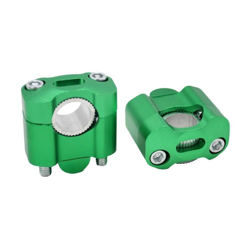 Motorrad Lenker Riser Für Für Yamaha Für Suzuki CNC Lenker Klemme Bar Steigleitungen Clamp Adapter 22 28mm Universal Teile(Green) von SIBOUOU