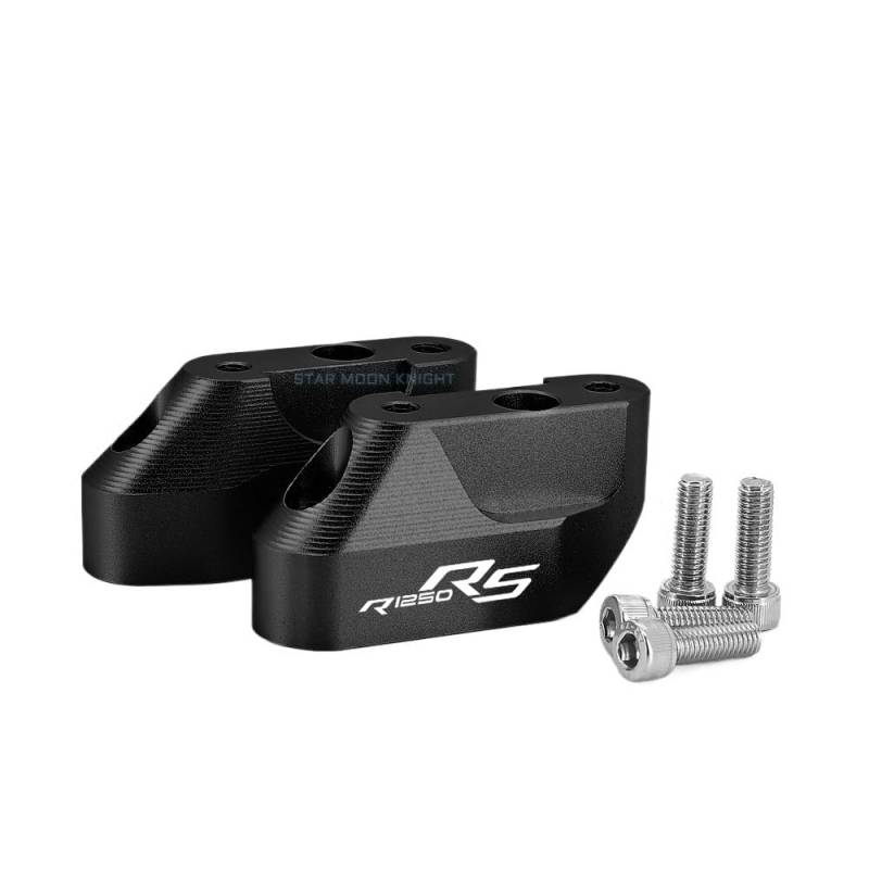 Motorrad Lenker Riser Für R1200RS 2015-2020 R1250RS 2019-2021 R 1200 1250 RS Motorradzubehör Lenker Riser Klemme Zurück Bewegen Halterung(Black-R1250RS) von SIBOUOU