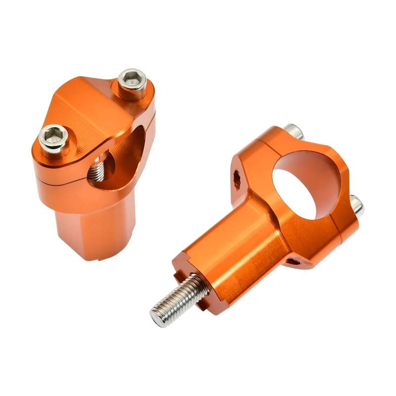 Motorrad Lenker Riser Motorrad 55mm CNC Lenker Riser Bar Clamp Halterung Für EXC EXCF SX SXF SXS XC XCF 125 200 250 350 450 530 GASGAS(Orange) von SIBOUOU