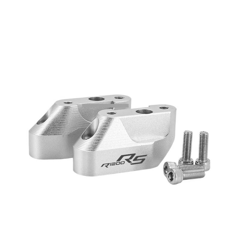 Motorrad Lenker Riser Passend für R1200RS 2015–2020 R1250RS 2019–2021 R 1200 1250 RS Motorradzubehör Lenker-Riser-Klemme hintere Schalthalterung(Silver-R1200RS) von SIBOUOU